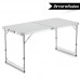 GIOCOSO โต๊ะเก้าอี้ปิคนิค โต๊ะสนาม พับได้อลูมิเนียม 120x60x70 แบบกระเป๋าพกพา รุ่น T2 (White)